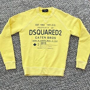 DSQUARED2 Yellow Crewneck Sweatshirt